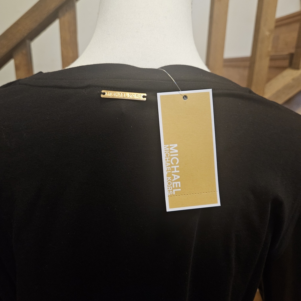 Michael Kors Black Puff Sleeve Blouse - Picture 8 of 8